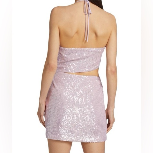 Amanda Uprichard Brinley Sequin-Embroidered Halterneck dress - Like new - Small - Picture 4 of 15